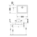 Раковина накладная на столешницу Duravit Vero 50х38 см (0455500000) фото 2 Aquada.com.ua