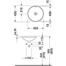 Встраиваемая раковина Duravit Architec d=43 см (под столешницу) (0468400000) фото 3 Aquada.com.ua