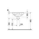 Раковина встраиваемая в столешницу Duravit 1930 580 х 470 мм (0476580000) фото 3 Aquada.com.ua