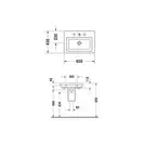 Раковина для мебели Duravit 2nd floor 60х43 см (0491600000) фото 2 Aquada.com.ua