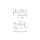 Раковина для мебели Duravit 2nd floor 70х46 см (0491700000) фото 3 Aquada.com.ua