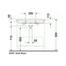 Раковина накладная на столешницу Duravit 2nd floor 80х50 см (0491800000) фото 4 Aquada.com.ua