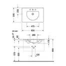 Раковина для мебели Duravit Darling New 830 х 545 мм (0499830000) фото 3 Aquada.com.ua