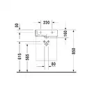 Раковина Duravit Vero 45х35 см (0704450060) фото 2 Aquada.com.ua