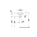 Раковина Duravit D-Code 36х27 см (отв. для смесителя справа) (07053600082) фото 2 Aquada.com.ua