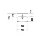 Раковина Duravit DuraStyle 45х33,5 см (0708450000) фото 2 Aquada.com.ua