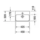 Раковина Duravit Me by Starck 45x32см (0719450000) фото 4 Aquada.com.ua