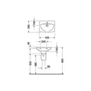 Подвесной умывальник Duravit Caro 500х365 мм. (0791500000) фото 3 Aquada.com.ua