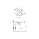 Раковина угловая Duravit 1930 59,5х45 см (0793420000) фото 3 Aquada.com.ua