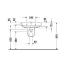Раковина Duravit Happy D. 2 65х49,5 см (с 3 отв. под смеситель) (2316650030) фото 4 Aquada.com.ua