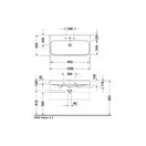 Раковина Duravit Happy D.2 100х50,5 см (2318100000) фото 4 Aquada.com.ua