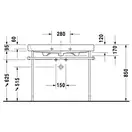 Раковина Duravit Happy D.2 100х50,5 см (с 3 отв. под смеситель) (2318100030) фото 3 Aquada.com.ua