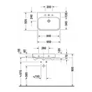 Раковина для мебели Duravit Happy D.2 60 х 50,5 см (шлифованный) (2318600027) фото 2 Aquada.com.ua