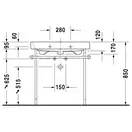 Раковина Duravit Happy D.2 80х50,5 см (без отв. под смеситель) (2318800060) фото 3 Aquada.com.ua