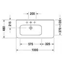 Раковина для мебели Duravit DuraStyle 100 х 48 см (2325100000) фото 2 Aquada.com.ua
