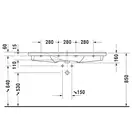 Раковина для мебели Duravit P3 Comforts 1250 х 495 мм (2332120000) фото 4 Aquada.com.ua