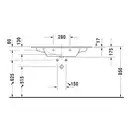 Раковина для мебели Duravit Me by Starck 103х49 см (2336100000) фото 2 Aquada.com.ua