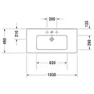 Раковина для мебели Duravit Me by Starck 103х49 см (2336100000) фото 3 Aquada.com.ua