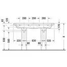 Раковина двойная Duravit DuraStyle 130 х 48 см (2338130000) фото 3 Aquada.com.ua