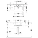 Раковина мебельная Duravit Me by Starck 63 х 40 см (2342630000) фото 2 Aquada.com.ua