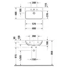 Раковина подвесная Duravit Vero Air 60х40 см (2343600000) фото 2 Aquada.com.ua