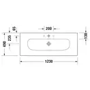 Раковина мебельная Duravit Viu 123 х 49 см, с 1 отверстием под смеситель (2344120000) фото 3 Aquada.com.ua