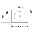 Раковина мебельная Duravit Viu 63 х 49 см (2344630000) фото 2 Aquada.com.ua