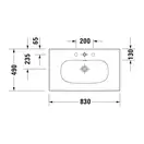 Раковина мебельная Duravit Viu 83 х 49 см (2344830000) фото 2 Aquada.com.ua