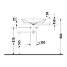 Раковина полувстраиваемая Duravit Viu 60 х 41,5 см (2358600000) фото 5 Aquada.com.ua