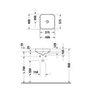 Раковина накладная на столешницу Duravit Happy D.2 Plus 40 х 40 см, белый глянцевый (2359400000) фото 3 Aquada.com.ua