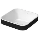 Раковина накладная на столешницу Duravit Happy D.2 Plus 40 х 40 см, белый/антрацит (2359406100) фото 1 Aquada.com.ua