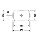 Раковина накладная на столешницу Duravit DuraStyle 60 х 38 см (349600000) фото 2 Aquada.com.ua