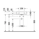 Раковина накладная на столешницу Duravit DuraSquare 45 х 35 см (732450041) фото 3 Aquada.com.ua