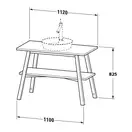 Консоль Duravit Cape Cod 57 х 112 х h82,5 см, дуб европейский (CC953207676) фото 2 Aquada.com.ua