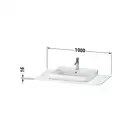 Консоль с 1 одним вырезом Duravit Happy D.2 Plus 100 х 55 см, скавдинавский белый шелковисто-матовый лак (HP031E03939) фото 2 Aquada.com.ua