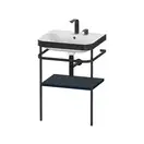 Раковина c-bonded с напольной металлической консолью Duravit Happy D.2 Plus 57,5 х 49 см (HP4735E9898) фото 1 Aquada.com.ua