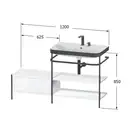 Раковина c-bonded с напольной металлической консолью Duravit Happy D.2 Plus 120 х 49 см (HP4745E2222) фото 2 Aquada.com.ua