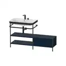 Раковина c-bonded с напольной металлической консолью Duravit Happy D.2 Plus 140 х 49 см (HP4752E9898) фото 1 Aquada.com.ua
