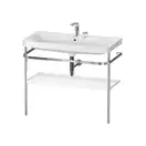 Раковина c-bonded с напольной металлической консолью Duravit Happy D.2 Plus 97,5 х 49 см (HP4838E2222) фото 1 Aquada.com.ua