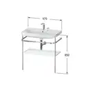 Раковина c-bonded с напольной металлической консолью Duravit Happy D.2 Plus 97,5 х 49 см (HP4838E7171) фото 2 Aquada.com.ua