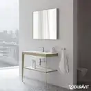 Металлическая консоль с раковиной c-bonded Duravit XViu 80 х 48 х h85 см, матовое шампанское/белый глянцевый (XV4715EB185) фото 2 Aquada.com.ua
