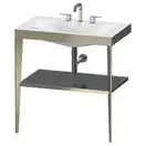 Металлическая консоль с раковиной c-bonded Duravit XViu 80 х 48 х h85 см, матовое шампанское/сёрый (XV4715TB189) фото 1 Aquada.com.ua
