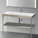 Металлическая консоль с раковиной c-bonded Duravit XViu 120 х 48 х h85 см, матовое шампанское/серый (XV4717OB189) фото 2 Aquada.com.ua