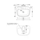 Раковина подвесная Flaminia Mono 64 х 48 х h18,5 см (MN64L) фото 2 Aquada.com.ua