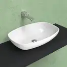 Раковина накладная на столешницу Flaminia Nuda Slim 61 х 39,5 х h14 см (ND60A) фото 1 Aquada.com.ua