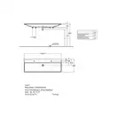 Встраиваемая раковина Geberit Xeno 1600мм, с 2 отверстиями для смесителей, справа и слева (500.279.00.1) фото 2 Aquada.com.ua