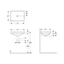 Geberit VariForm Раковина вбудована 55x40 см, біла (500.739.01.2)