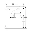 Geberit VariForm Раковина вбудована 55x40 см, біла (500.739.01.2)