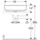 Geberit VariForm Умивальник накладний, овальний, білий (500.771.01.2)