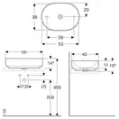 Geberit VariForm Раковина накладна, еліптична, біла (500.774.01.2)